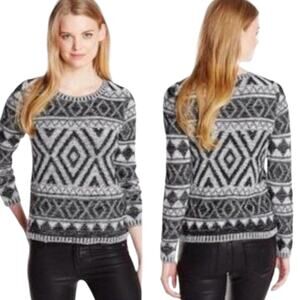 Lucky Brand Boho Aztec Knit Boxy Sweater Medium